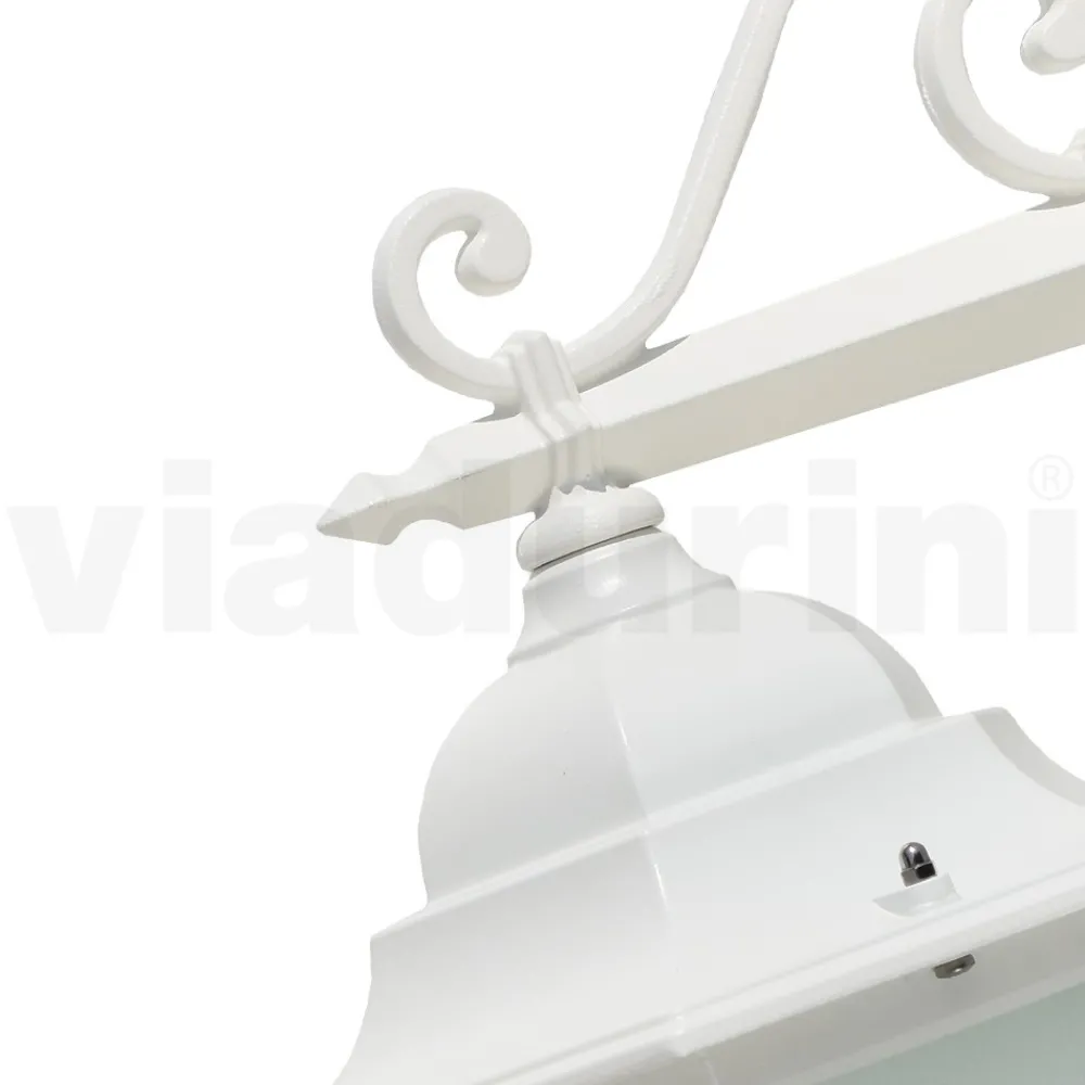 Viadurini Lighting Garten-Wandlampen-Vintage-Außenwandleuchte aus weißem Aluminium, hergestellt in Italien – Terella