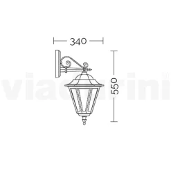 Viadurini Lighting Garten-Wandlampen-Vintage-Außenwandleuchte aus weißem Aluminium, hergestellt in Italien – Terella