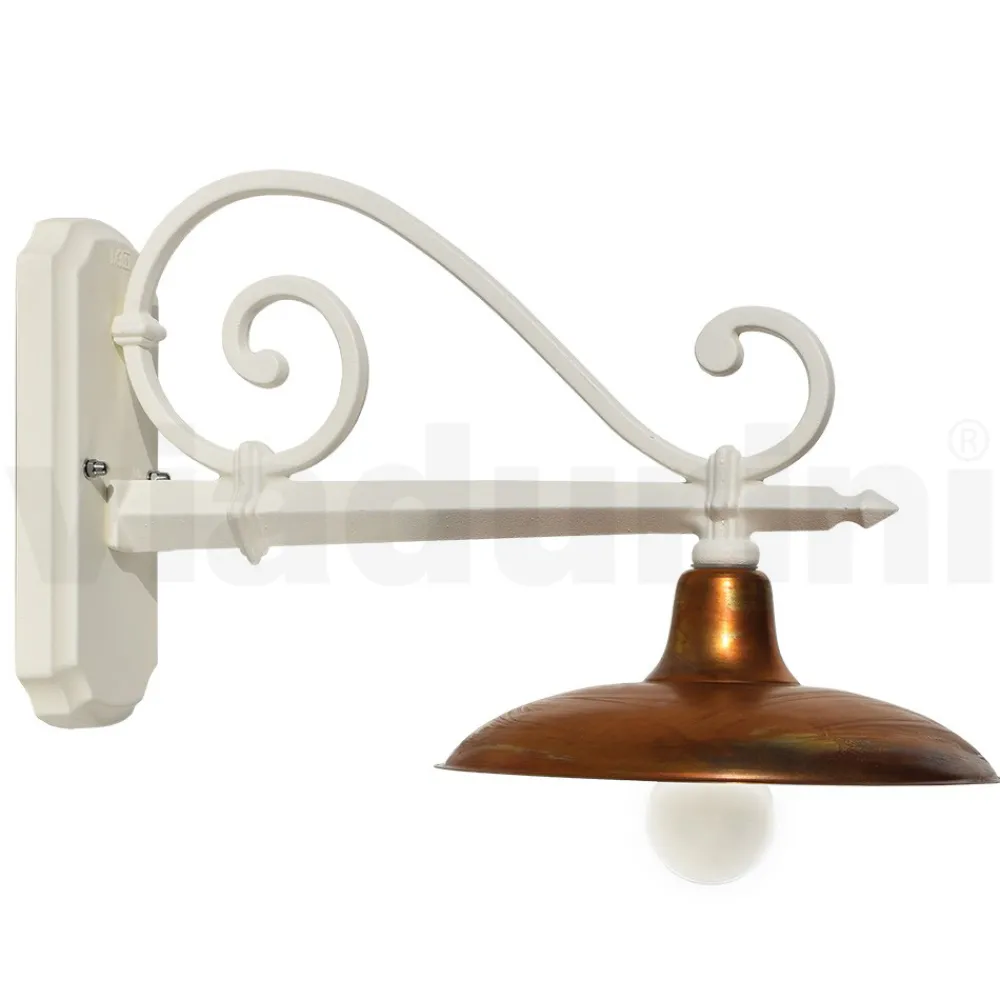 Viadurini Lighting Garten-Wandlampen-Vintage-Außenwandleuchte aus Aluminium und Messing, hergestellt in Italien – Adela