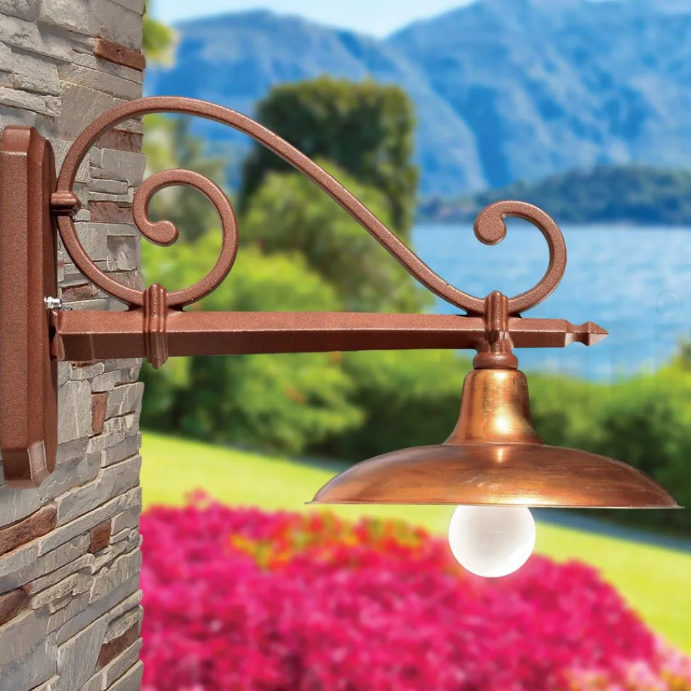 Viadurini Lighting Garten-Wandlampen-Vintage-Außenwandleuchte aus Aluminium und Messing, hergestellt in Italien – Adela