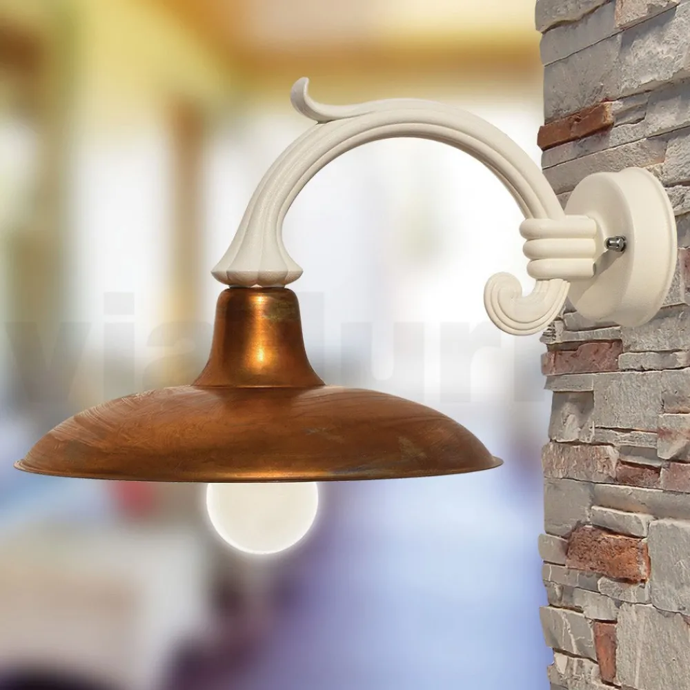 Viadurini Lighting Garten-Wandlampen-Vintage-Außenwandleuchte aus Aluminium, hergestellt in Italien – Adela