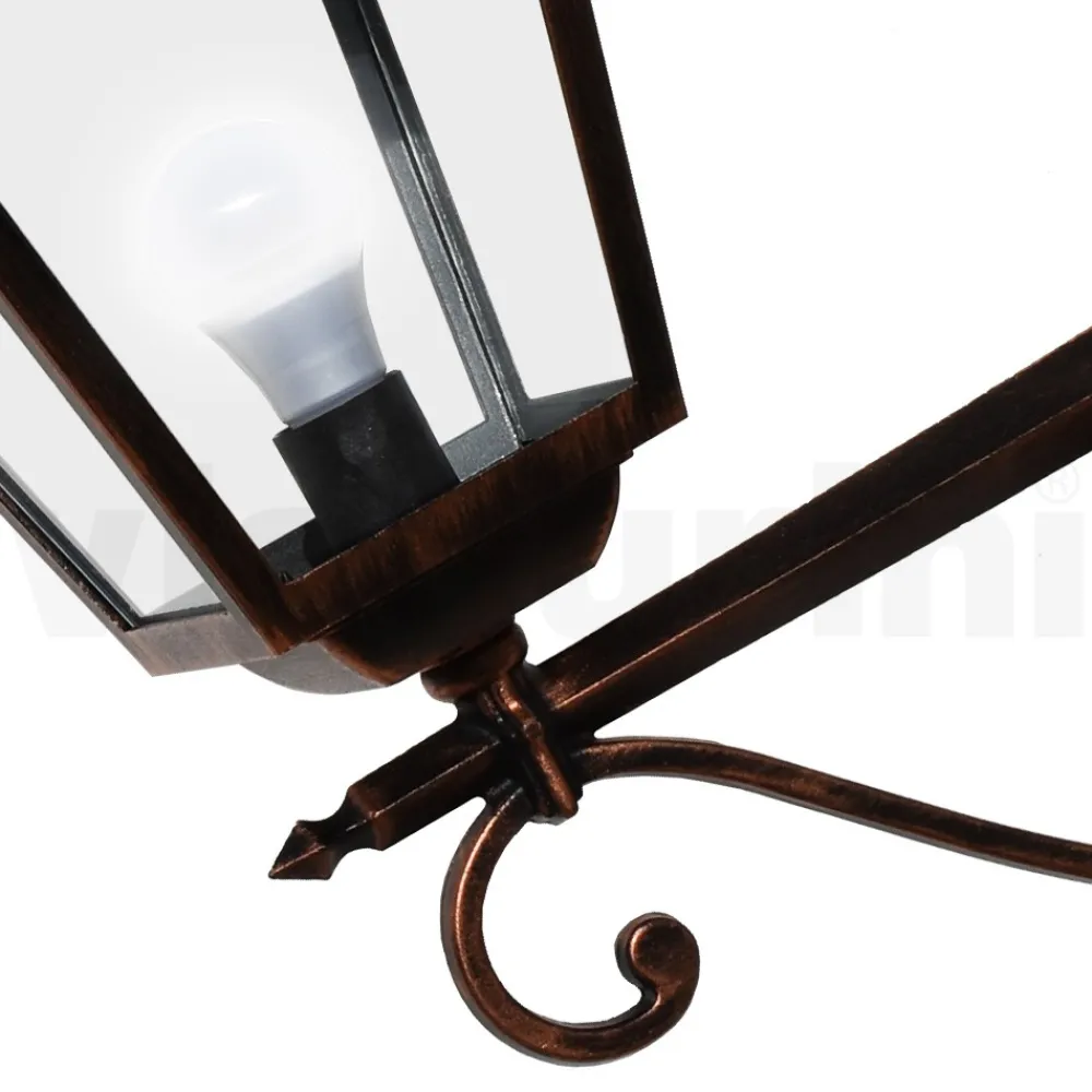 Viadurini Lighting Garten-Wandlampen-Vintage-Außenwandleuchte aus Aluminium und Glas, hergestellt in Italien – Doroty