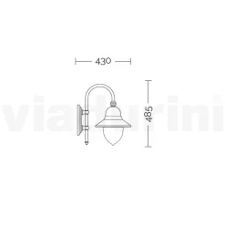 Viadurini Lighting Garten-Wandlampen-Vintage-Außenwandleuchte aus Aluminium, hergestellt in Italien – Cassandra