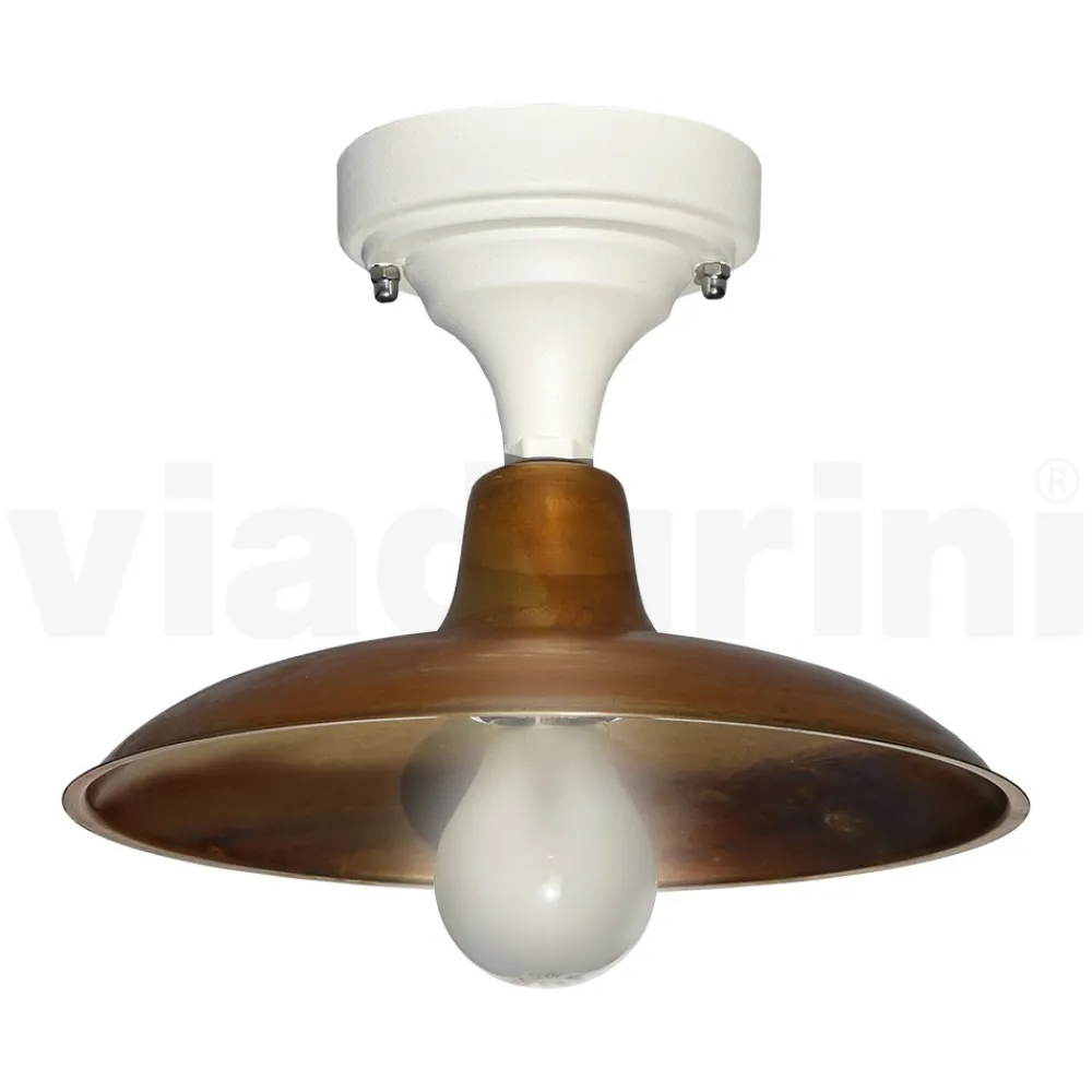 Viadurini Lighting Gartenlaternen-Vintage-Deckenleuchte für den Außenbereich aus Aluminium und Messing, hergestellt in Italien – Adela