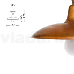 Viadurini Lighting Gartenlaternen-Vintage-Deckenleuchte für den Außenbereich aus Aluminium und Messing, hergestellt in Italien – Adela