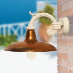 Viadurini Lighting Garten-Wandlampen-Vintage-Gartenapplikation aus Aluminium und Messing, hergestellt in Italien – Adela