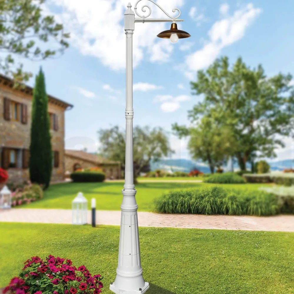 Viadurini Lighting Gartenlampion-Vintage-Gartenlampe aus Aluminium und Messing, hergestellt in Italien – Adela