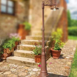 Viadurini Lighting Gartenlampion-Vintage-Gartenlampe aus Aluminium und Messing, hergestellt in Italien – Adela