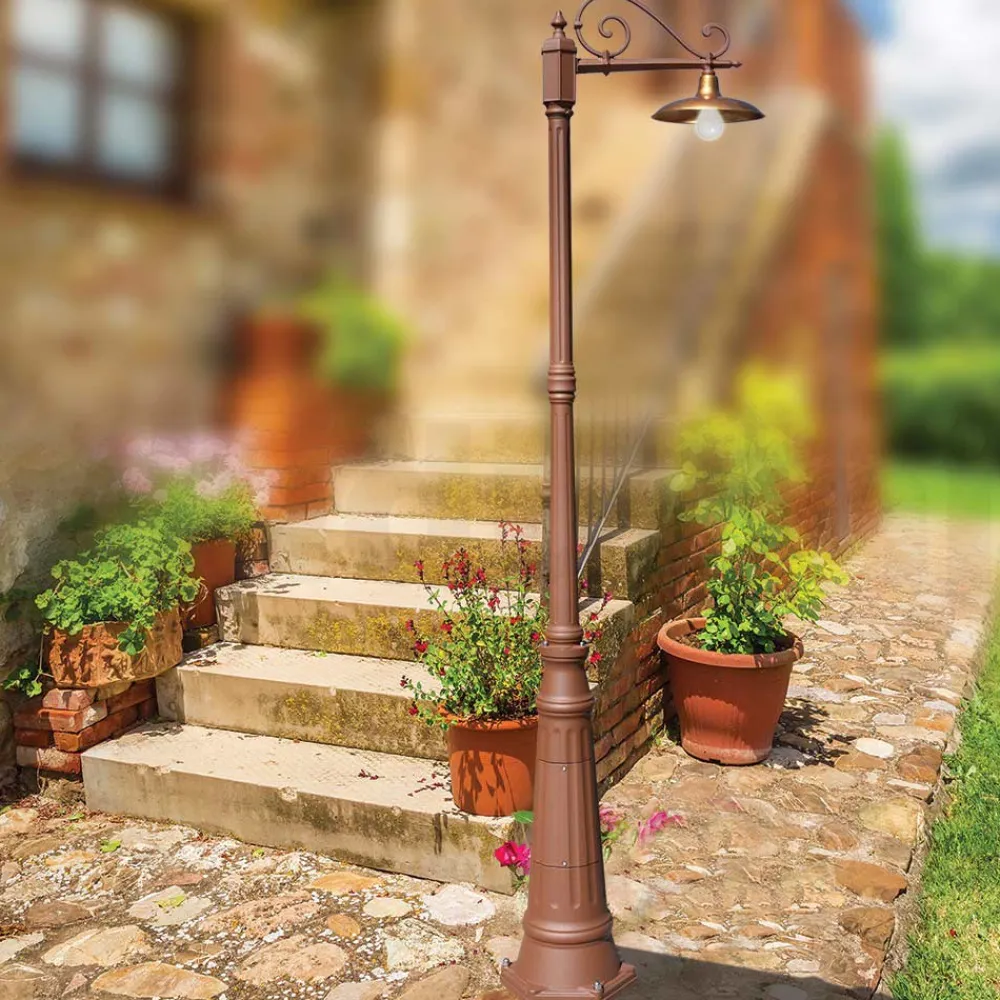 Viadurini Lighting Gartenlampion-Vintage-Gartenlampe aus Aluminium und Messing, hergestellt in Italien – Adela