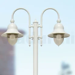 Viadurini Lighting Gartenlampion-Vintage-Gartenlampe mit 2 Lichtern aus Aluminium, hergestellt in Italien – Cassandra
