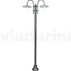 Viadurini Lighting Gartenlampion-Vintage-Gartenlampe mit 2 Lichtern aus Aluminium, hergestellt in Italien – Belen