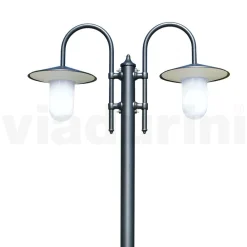 Viadurini Lighting Gartenlampion-Vintage-Gartenlampe mit 2 Lichtern aus Aluminium, hergestellt in Italien – Belen
