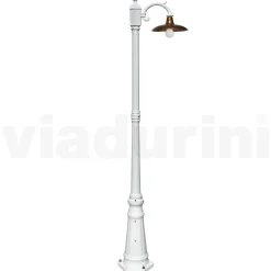 Viadurini Lighting Gartenlampion-Vintage-Lampe aus Aluminium mit Diffusor aus Messing, hergestellt in Italien – Adela