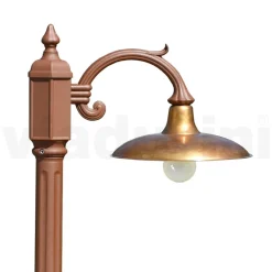 Viadurini Lighting Gartenlampion-Vintage-Lampe aus Aluminium mit Diffusor aus Messing, hergestellt in Italien – Adela