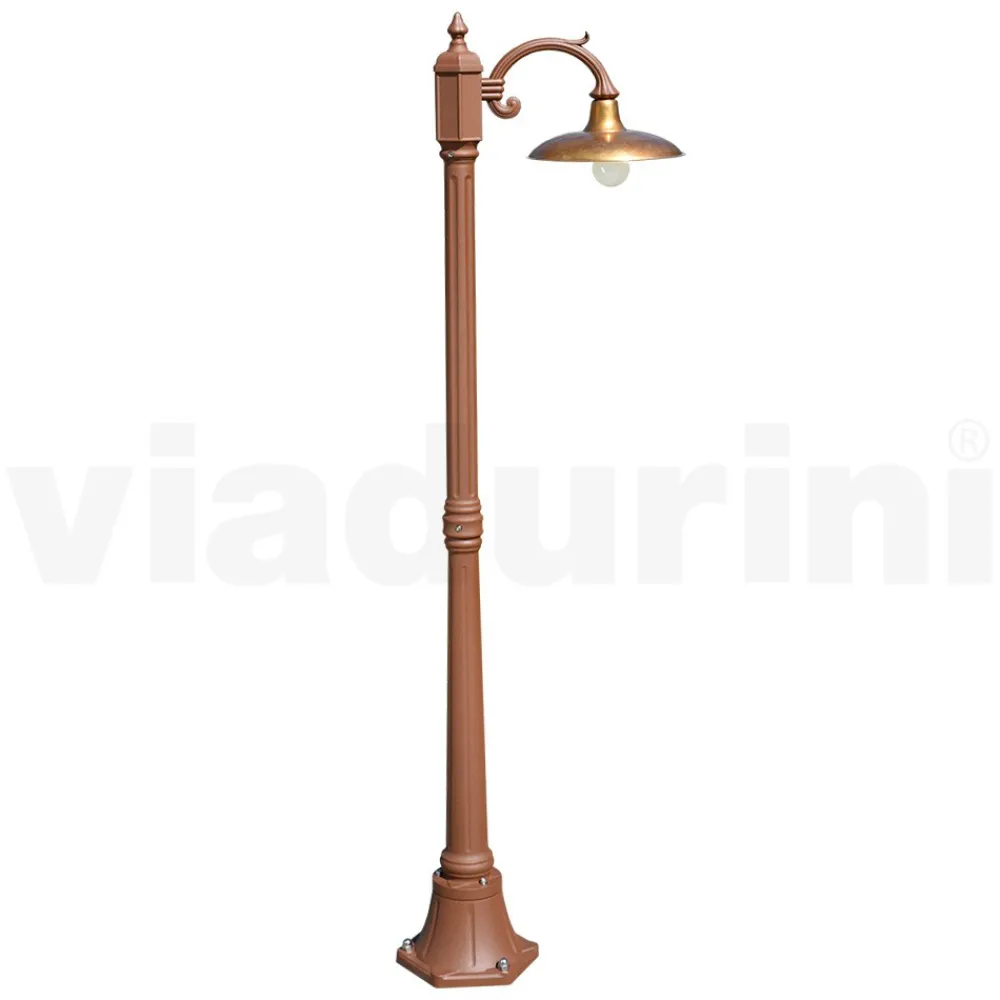 Viadurini Lighting Gartenlampion-Vintage-Lampe aus Aluminium mit Diffusor aus Messing, hergestellt in Italien – Adela