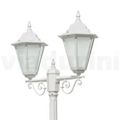 Viadurini Lighting Gartenlampion-Vintage-Lampe mit 2 Lichtern aus weißem Aluminium, hergestellt in Italien – Terella