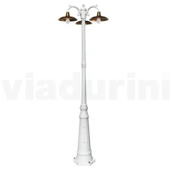 Viadurini Lighting Gartenlampion-Vintage-Lampe mit 3 Lichtern aus Aluminium und Messing, hergestellt in Italien – Adela