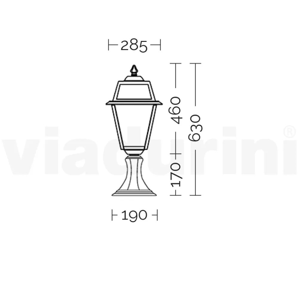 Viadurini Lighting Gartenlampion-Vintage-Stehlampe für den Außenbereich aus Aluminium, hergestellt in Italien – Doroty