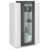 Viadurini Living Vitrinen-Vitrine 3 Türen Wohnzimmer Weiß und Anthrazit Holz, Zement oder Ahorn - Therese