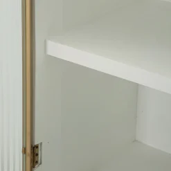 Viadurini Living Vitrinen-Vitrine aus Holz mit Aufsatz und abgerundeten Einsätzen mit 2 Türen und 2 Schubladen - Rachel