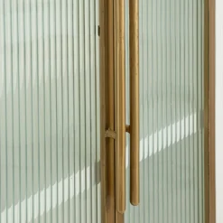 Viadurini Living Vitrinen-Vitrine aus Holz mit Aufsatz und abgerundeten Einsätzen mit 2 Türen und 2 Schubladen - Rachel