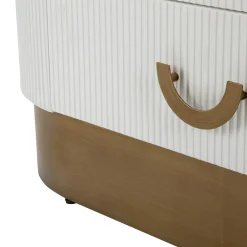 Viadurini Living Vitrinen-Vitrine aus Holz mit Aufsatz und abgerundeten Einsätzen mit 2 Türen und 2 Schubladen - Rachel