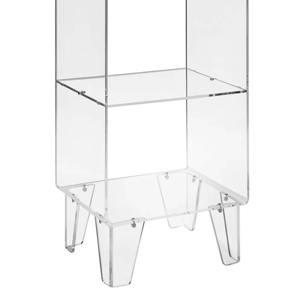 Viadurini Living Vitrinen-Vitrine aus transparentem Plexiglas im italienischen Design mit 4 Regalen - Raganella