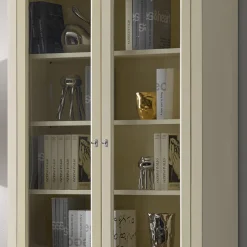 Viadurini Classic Vitrinen-Vitrine mit 2 Holztüren und 2 Glastüren Made in Italy – Fenrir