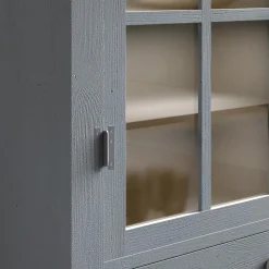 Viadurini Living Vitrinen|Esstische Nach Mass-Vitrine Wohnzimmer aus massivem Tannenholz, vollständig in Italien hergestellt - Pascual