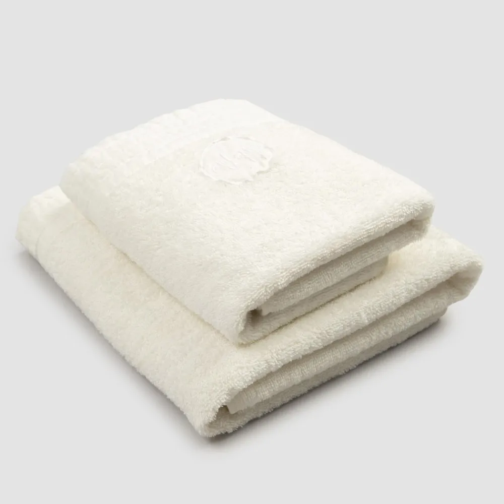 Viadurini Textile Handtücher-Vollgesichtshandtuch und Gästetuch in Terry und Leinenmischung - Kelim