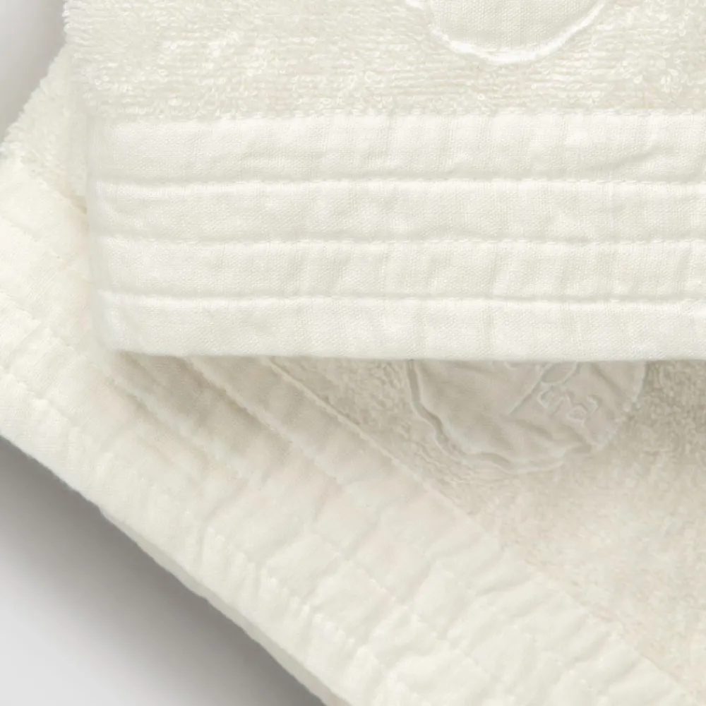 Viadurini Textile Handtücher-Vollgesichtshandtuch und Gästetuch in Terry und Leinenmischung - Kelim