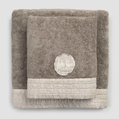 Viadurini Textile Handtücher-Vollgesichtshandtuch und Gästetuch in Terry und Leinenmischung - Kelim