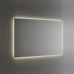 Viadurini Bathroom Badspiegel-Von hinten beleuchteter Badezimmerspiegel mit sandgestrahltem Rahmen Made in Italy - Floriana