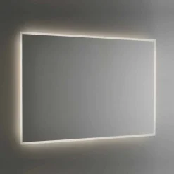 Viadurini Bathroom Badspiegel-Von hinten beleuchteter Badezimmerspiegel mit sandgestrahltem Rahmen Made in Italy - Floriana