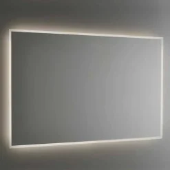 Viadurini Bathroom Badspiegel-Von hinten beleuchteter Badezimmerspiegel mit sandgestrahltem Rahmen Made in Italy - Floriana