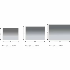 Viadurini Bathroom Badspiegel-Von hinten beleuchteter Badezimmerspiegel mit sandgestrahltem Rahmen Made in Italy - Floriana