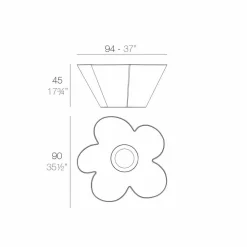 Vondom Garten Beistelltisch-Agatha Outdoor Couchtisch aus Polyethylen, modernes Design