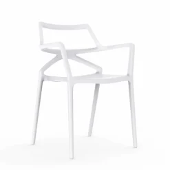 Vondom Gartenstühle Kunststoff-Delta Outdoor Stuhl aus Polypropylen, modernes Design, 4 Stück