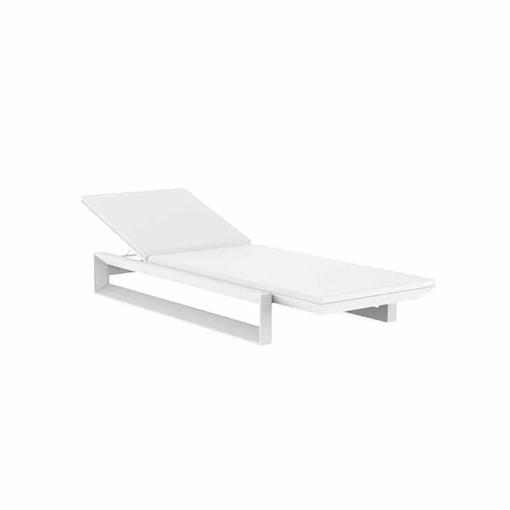 Vondom Sonnenliegen-Frame Sonnenliege aus weißem Polyethylen, zeitgemäßes Design