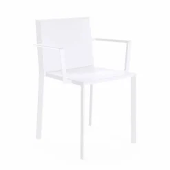 Vondom Gartenstühle Kunststoff-Quartz Gartenstuhl mit Armlehnen, modernes Design, 52x57xH79 cm, 4 Stück