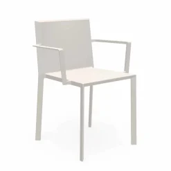 Vondom Gartenstühle Kunststoff-Quartz Gartenstuhl mit Armlehnen, modernes Design, 52x57xH79 cm, 4 Stück