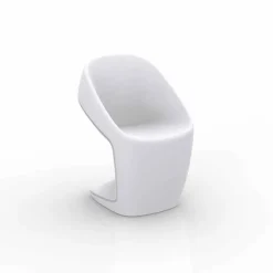 Vondom Gartenstühle Kunststoff-Ufo weißen Gartenstuhl, modernes Design 56x62x83 cm