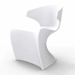 Vondom Gartenstühle Kunststoff-Wing moderner Outdoor-Sessel aus Polyethylen, 50x56xH74 cm