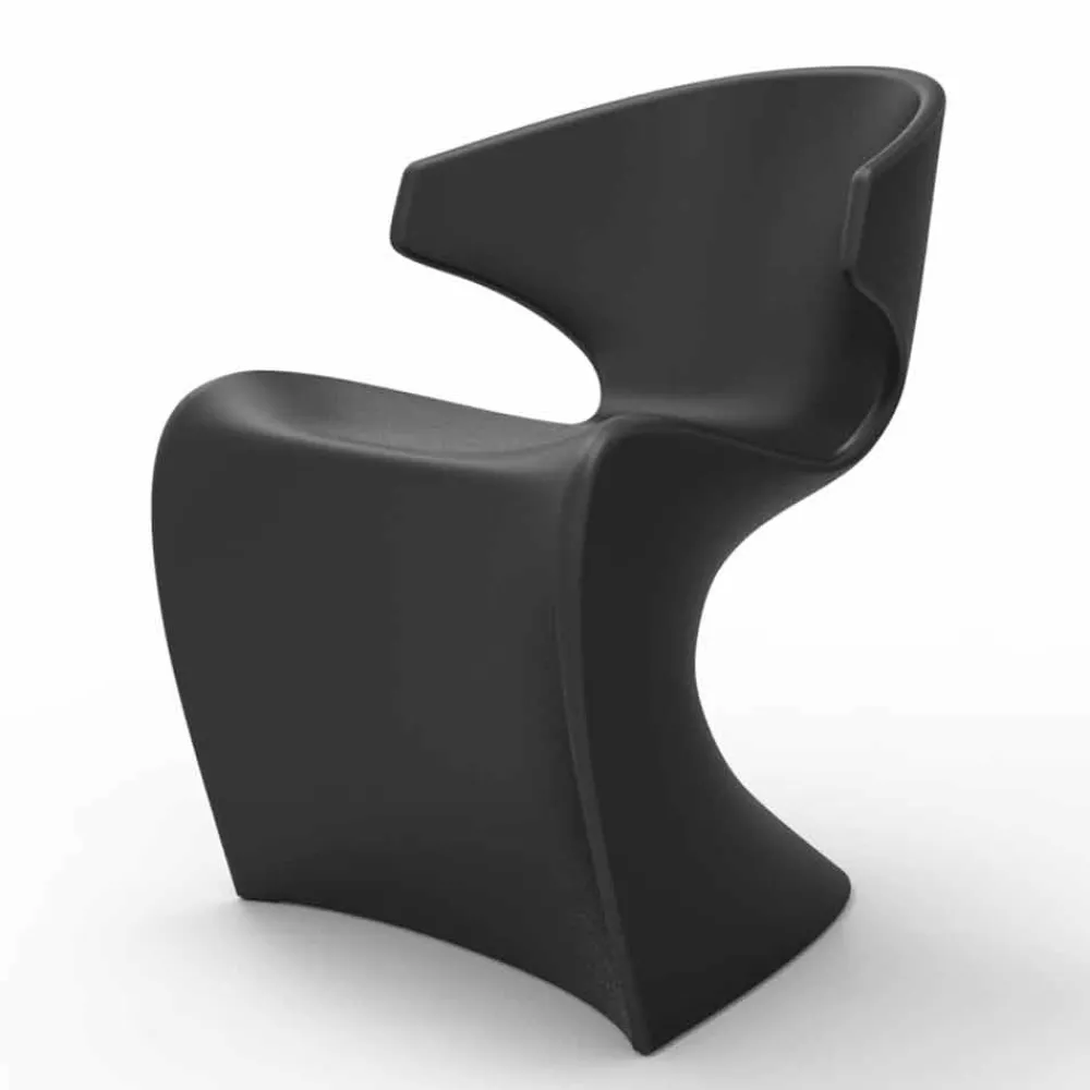 Vondom Gartenstühle Kunststoff-Wing moderner Outdoor-Sessel aus Polyethylen, 50x56xH74 cm