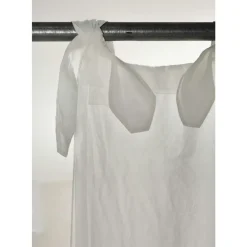 Viadurini Textile Leinenvorhänge-Vorhang aus leichtem weißem oder Retro-Leinen und Organza mit luxuriösen Schnürsenkeln - Karnak