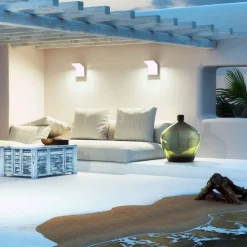 Viadurini Lighting Garten-Wandlampen-18W LED Flutlicht Außenwandleuchte aus weißem oder schwarzem Aluminium - Nerea