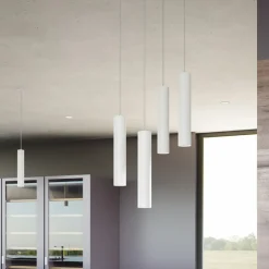 Viadurini Lighting Moderne Pendelleuchten-7W Led Pendelleuchte aus weißem oder schwarzem Aluminium Einbauleuchte - Rebolla