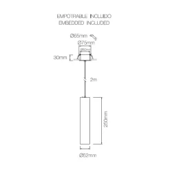 Viadurini Lighting Moderne Pendelleuchten-7W Led Pendelleuchte aus weißem oder schwarzem Aluminium Einbauleuchte - Rebolla