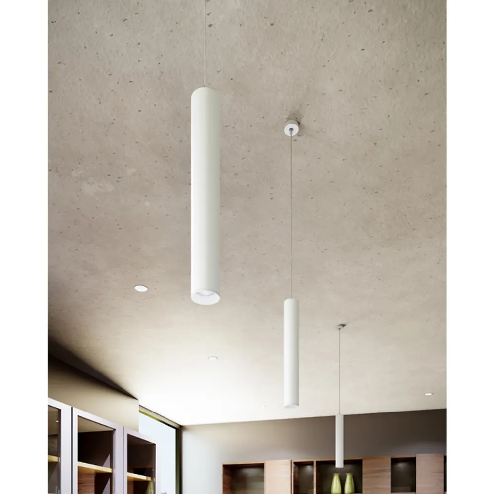 Viadurini Lighting Moderne Pendelleuchten-7W Led Pendelleuchte aus weißem oder mattschwarzem Aluminium - Rebolla