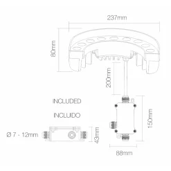 Viadurini Lighting Design Beleuchtung-9W LED-Außenstrahler in mattschwarzem Aluminium-Finish - Tudor